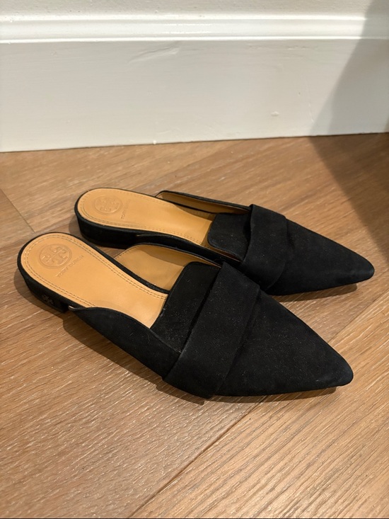 Tory Burch Shoes - Tory Burch Suede black mules